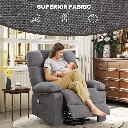 Power Lift Recliner Chair for Elderly, Big and Tall Massage Chair with Heat