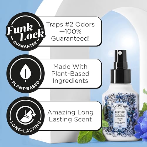 Toilet Odor Eliminator Spray, Jasmine Mint Scent, 4 Fl Oz, Plant-Based