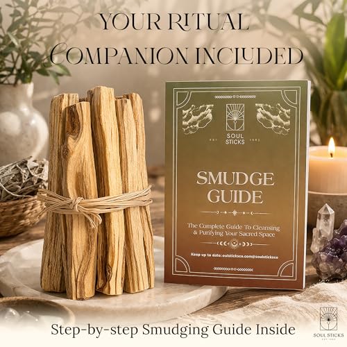 Organic Palo Santo Sticks for Smudging - 6-Pack High Resin Holy Wood