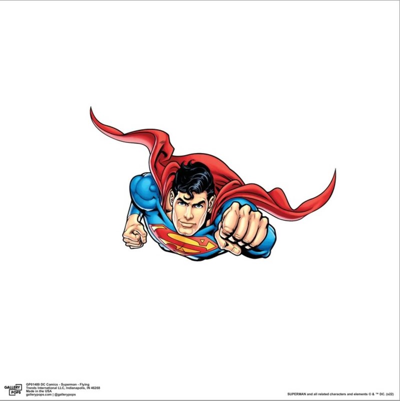 Trends International Gallery Pops DC Comics Superman - Flying Canvas Wall Art, Unframed Version, 12" x 12" Gallery Pops Canvas Wall Art