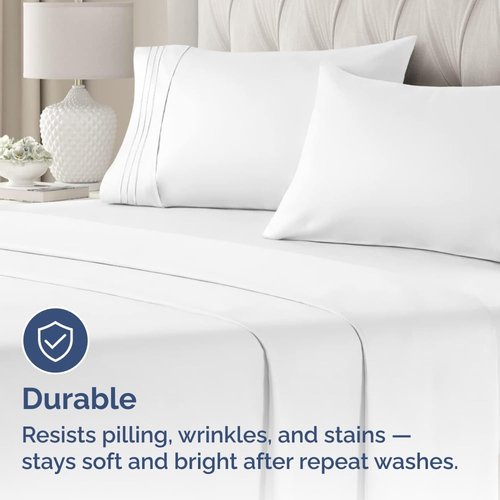 King Standard Pillow Cases - Ultra-Soft Hotel Quality Covers | Fade-Free & Wrinkle Resistant - 2 Piece Set in White
