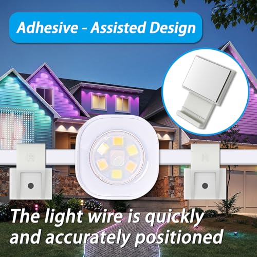 150pcs Outdoor LED Light Mounting Clips with Screws for Extension Cords