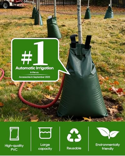 2-Pack 20 Gallon Slow Release Tree Watering Bags, Heavy Duty PVC Drip System