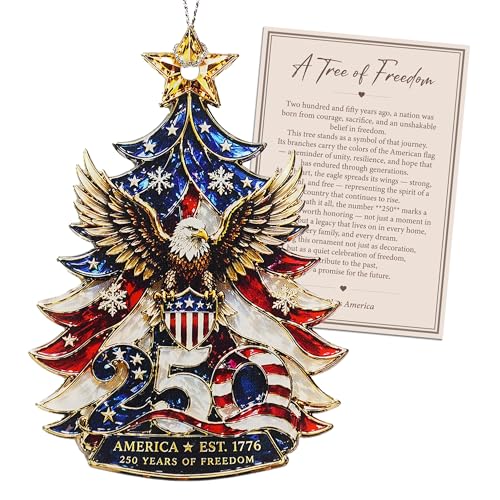 USA 250th Anniversary Christmas Ornament 2026 Patriotic Eagle Decor
