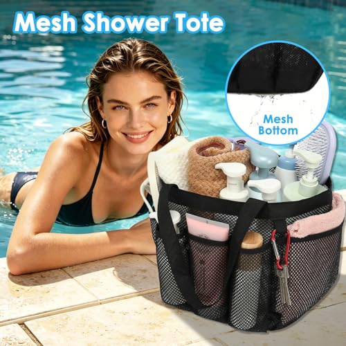 Fammart Mesh Shower Caddy Portable 8-Pocket Quick-Dry Toiletry Organizer