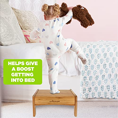 Bamboo Kids Step Stool - Non-Slip Lightweight Potty Training Stool