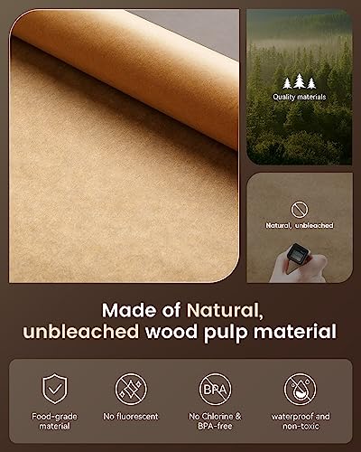 Precut Unbleached Parchment Paper Sheets 9x13 - Non-Stick Baking Paper, 100 Pack