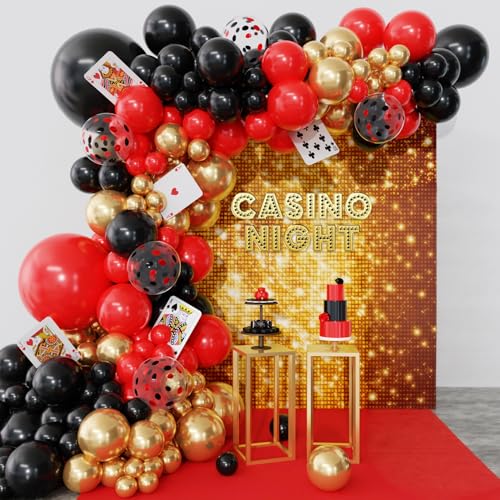 Amandir Red Balloon Arch Kit - 153pcs for Party & Event Decorations