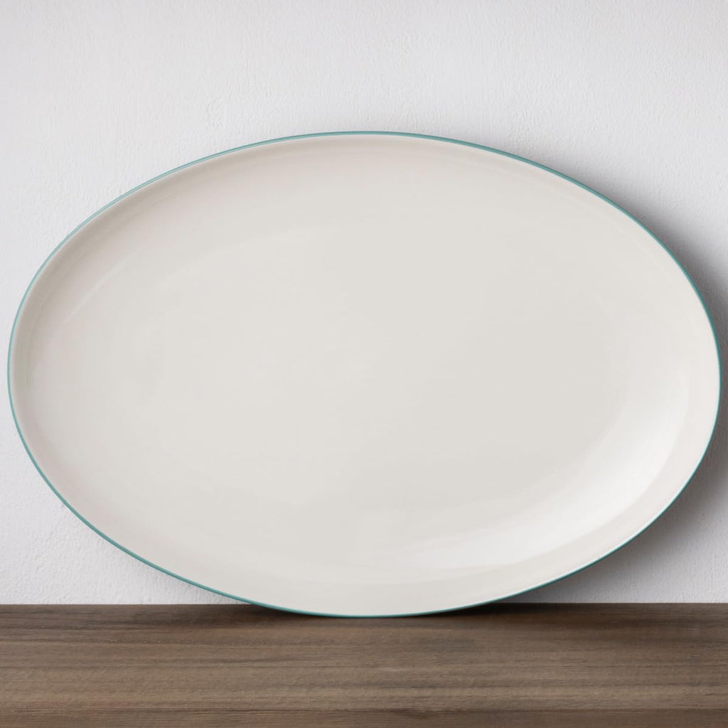 Noritake Colorwave Oval Platter, 16-Inch, Turquoise Blue