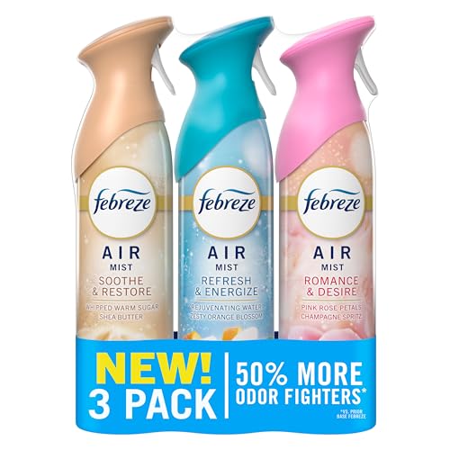 Febreze Air Freshener Odor Fighting Room Spray Variety Pack 8.1oz 3-Pack