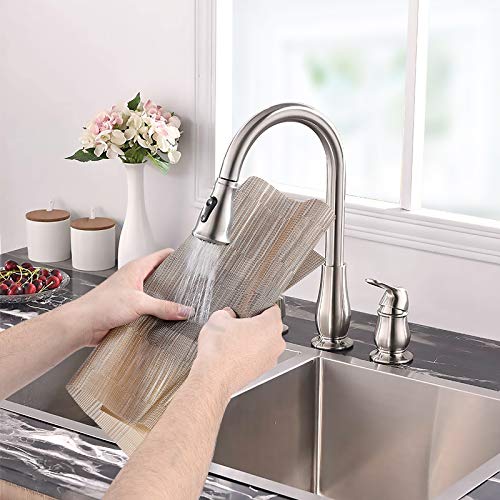 Washable PVC Placemats Set of 6 - Heat Resistant Kitchen Table Mats 12x18