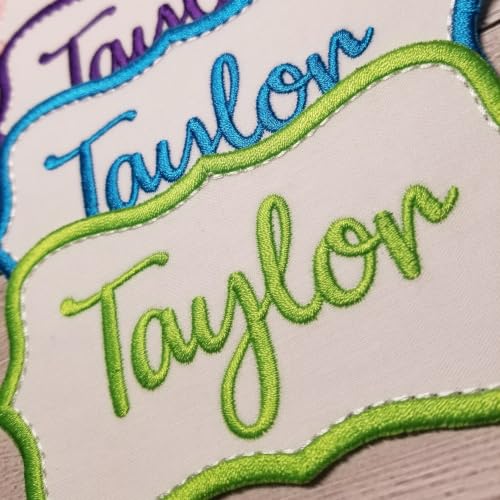 Personalized Embroidered Iron-On Name Patch - Custom Size & Color