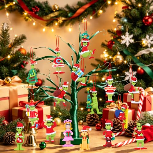 24-Piece 3D Christmas Ornaments Set for Tree Decor | Festive Holiday Decorations