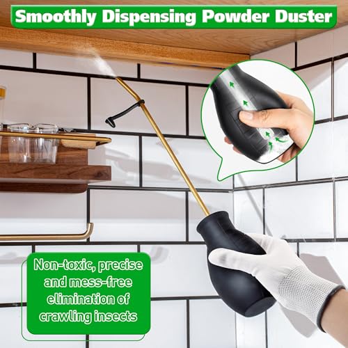 Diatomaceous Earth Powder Duster - 8 oz Garden Bulb Applicator with Brass Nozzle