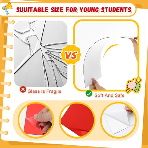 20-Pack Acrylic Sensory Wall Mirrors, Curved Reflective Bubble Panels