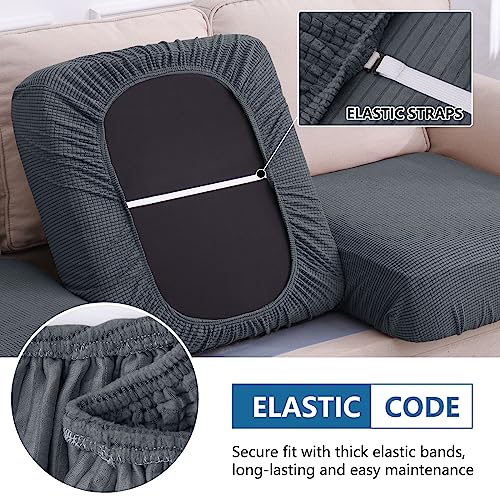 Waterproof Couch Cushion Covers (3 Pack) - Stretch Non-Slip Sofa Seat Covers