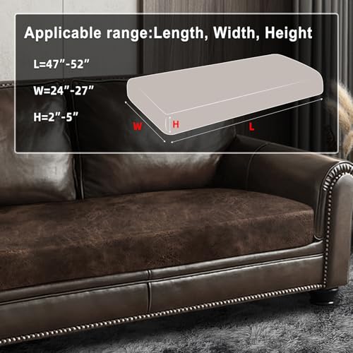 Stretch Spandex Couch Cushion Covers for Loveseat - Brown