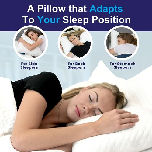Sidney Sleep Adjustable Curved Memory Foam Pillow for Neck Support - Queen