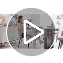 Modern Upholstered Dining Chairs, Set of 4, Warm Gray Curved Kitchen Chairs