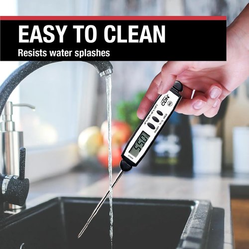 CDN Waterproof Digital Cooking Thermometer Instant Read 2.75" Stainless Shatterproof Ideal for Meat, Poultry, BBQ NSF Certified DT450X