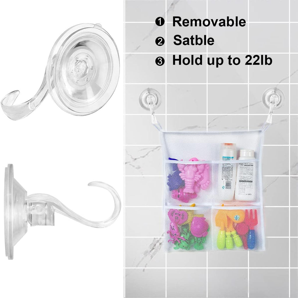 Skiennix Suction Cup Wreath Hanger - Heavy-Duty Clear Hooks for Windows & Smooth Surfaces | 2-Pack