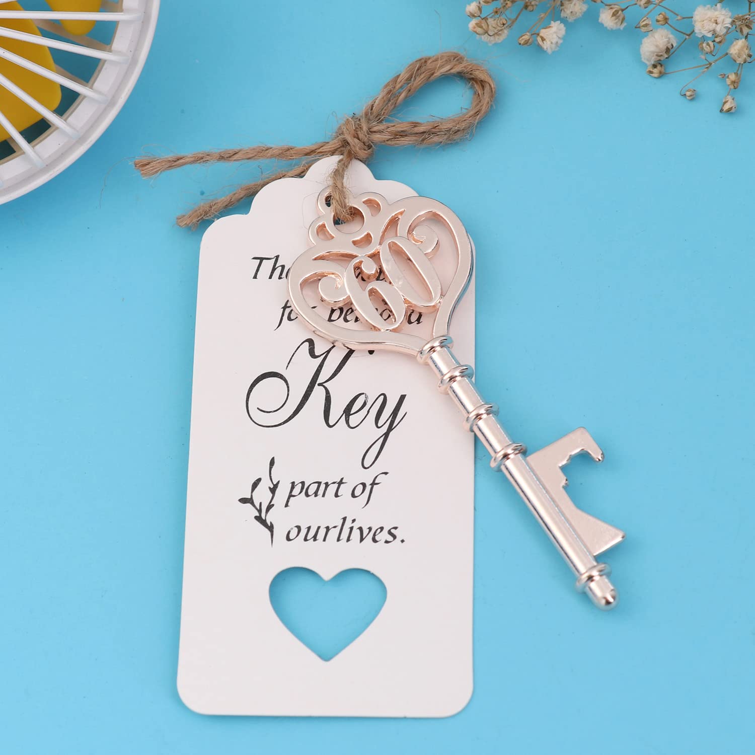 25 Pack 60th Birthday Party Favors 60 Shaped Key Bottle Openers for Birthday 60th Birthday Gifts Souvenirs for Guest,60th Birthday Party Decorations (25, Gold 60th)