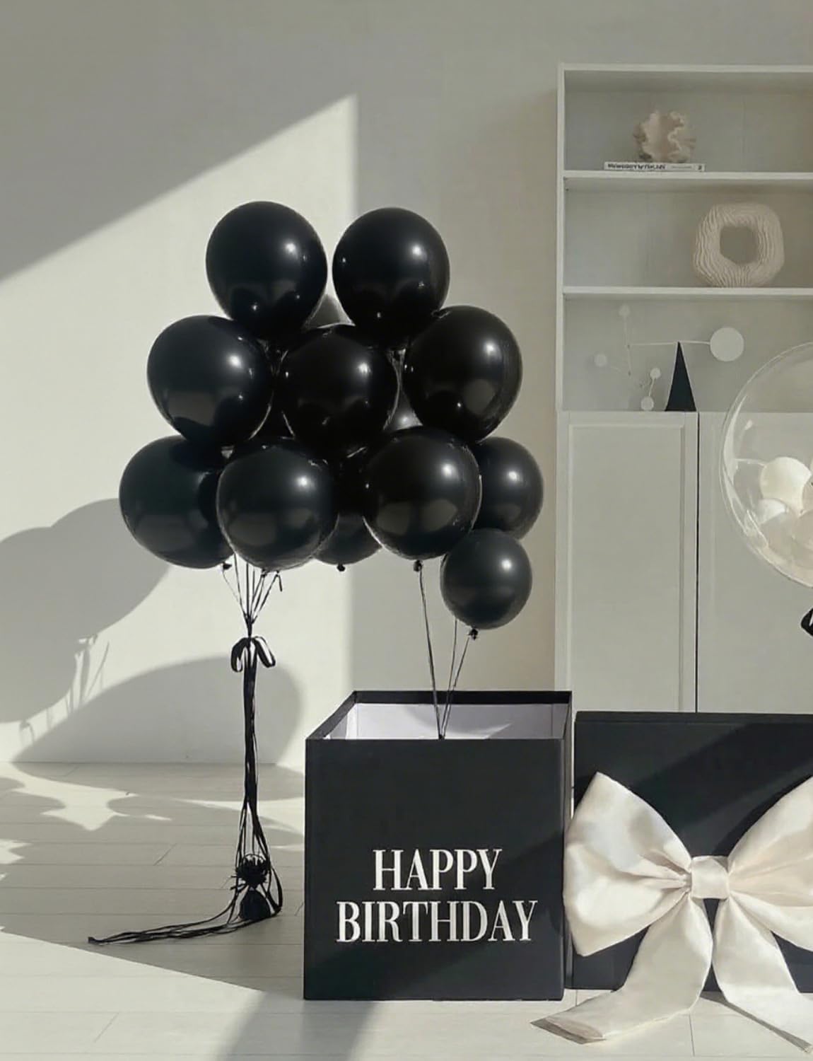 Black Balloons 12 Inch - 24pcs Latex Party Balloons for Birthday & Baby Shower Decorations