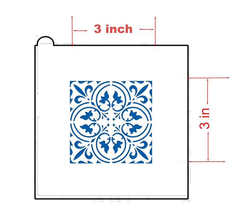 9PCS Scroll Tile Cookies Stencils for Baking, Royal Icing, Sugar Cookie, Cards Decorating Tools