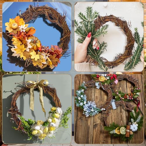Janinka 6 Pcs 15ft Grapevine Garland Natural Twig Wreath for Craft (6 Pack)