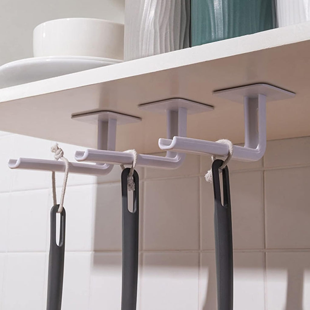 Skiennix Wall Hooks - Multi-Purpose Heavy-Duty 3M Self-Adhesive Hangers for Coats & More | 4 Pcs
