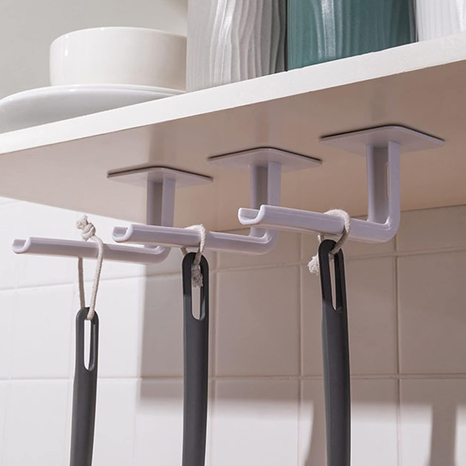 Skiennix Wall Hooks - Multi-Purpose Heavy-Duty 3M Self-Adhesive Hangers for Coats & More | 4 Pcs