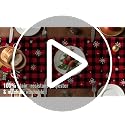 Artscope Buffalo Plaid Red Wreath Christmas Table Runner 13x48 Inch Holiday Decor