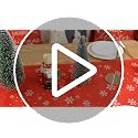 Red 13x90 Inch Merry Christmas Table Runner with Reindeer & Snowflake - QIONG MENG