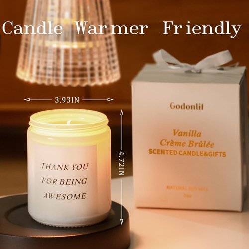 GODONLIF Lavender Scented Soy Wax Candle - Unique Birthday Gift for Women, Best Friends & Moms