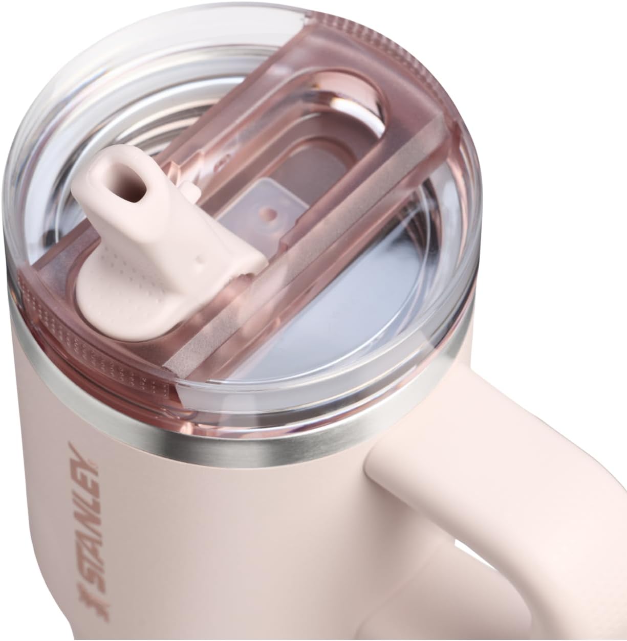 STANLEY Quencher ProTour Tumbler - 14 oz Insulated Stainless Steel with Leakproof Lid & Built-In Straw | Rose Quartz