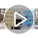 Large 4-Tier Glass Display Cabinet with 3-Color LED Lights and Motion Sensor