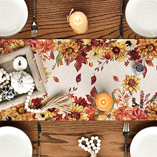 Artoid Mode 210 GSM 13x36 inch Table Runner in Orange/Beige – 100% Polyester