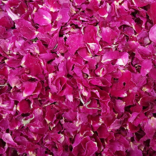 Natural Dried Red Rose Petals for Wedding Decor, Bath Soaks, and Crafting