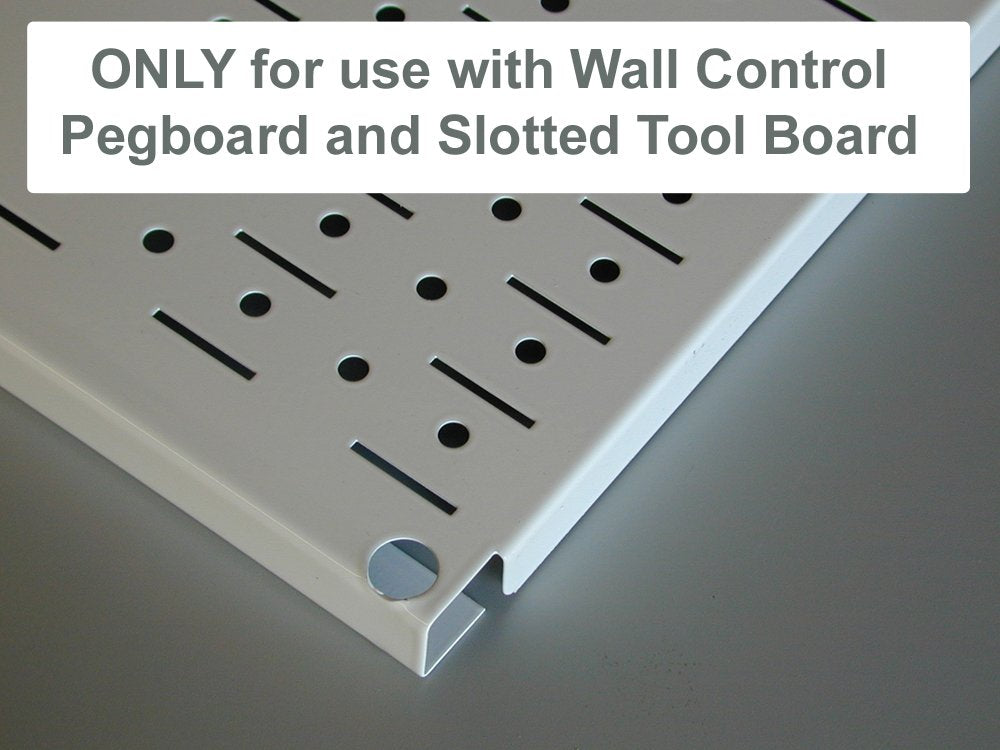 Wall Control Slotted Tool Board Workstation Accessory Kit Pegboard and Slotted Tool Board – White