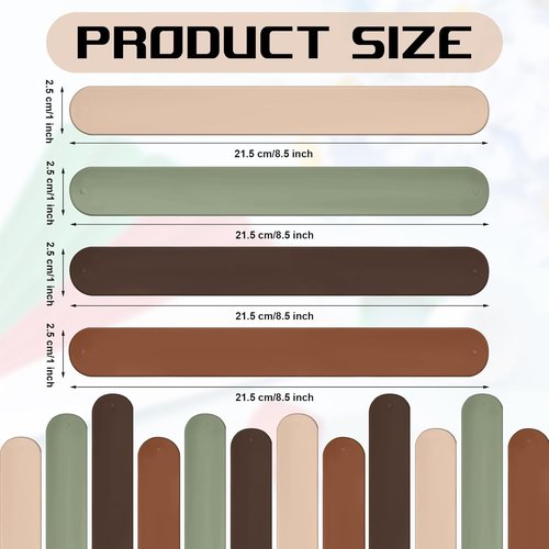 Charniol Wrapping Paper Roll Holder - 12 Silicone-Covered Metal Strips for Organized Storage | Earth Color