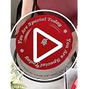 You Are Special Today Red Ceramic Celebration Plate, 10.63-Inch
