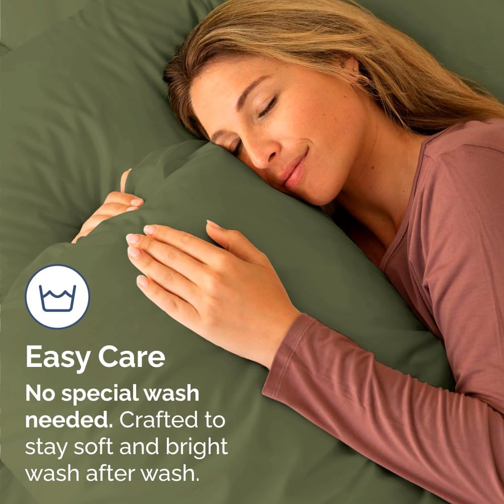 Skiennix Standard Pillow Cases Set of 4 | Ultra Soft Hotel Quality Covers - Machine Washable Sage Green