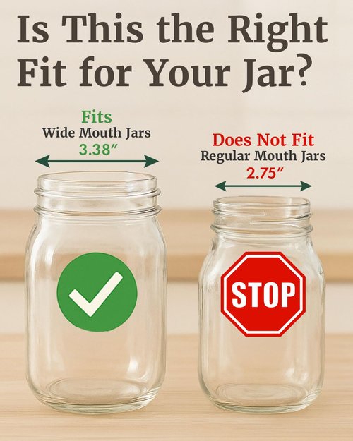 Elementi Glass Fermentation Weight Set of 4 - Easy Grip Fermenting Weights, Perfect Fit for Wide Mouth Mason Jars, Durable Soda-Lime Glass for Sauerkraut, Kimchi & More - Pickling & Canning Weights