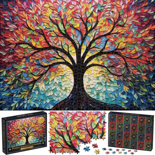 Tree of Life Puzzle Advent Calendar 2026 for Adults & Teens - 1008 Pieces