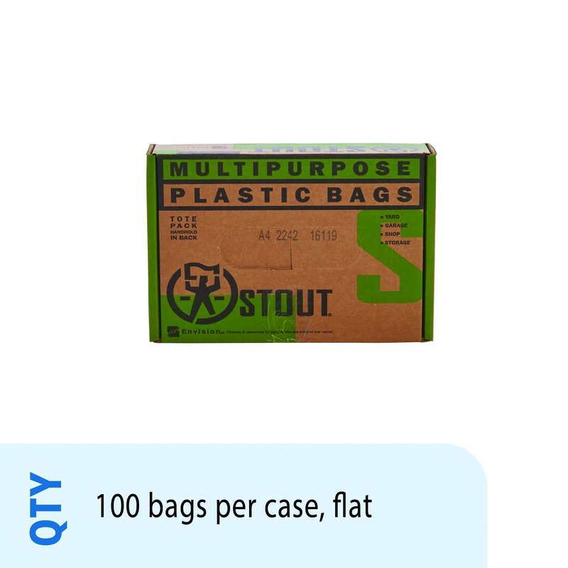 Stout by Envision Bags LLDPE, 57 Gal, 36 X 58, Orange, Heavy 1 Mil, 100 Bags Per Case, Highly Puncture and Tear Resistant (GPBF-3658-OR)