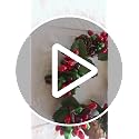 Red Berry Christmas Candle Rings Wreaths - 2.36 Inch Inner Diameter (2 Pcs)