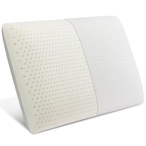 Artka 100% Natural Talalay Latex Pillow Sleeping Bed Pillow - Luxury Queen Pillow for Side, Back, and Stomach Sleepers - Extra Soft Latex Foam Pillow - Removable Breathable Cotton Cover