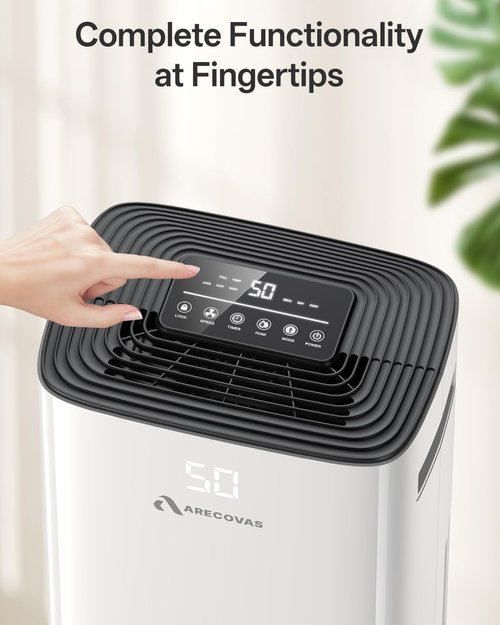 **Dehumidifier | 52 Pints Energy Star Certified for Large Rooms - 4500 Sq.Ft with Drain Hose & 24H Timer**