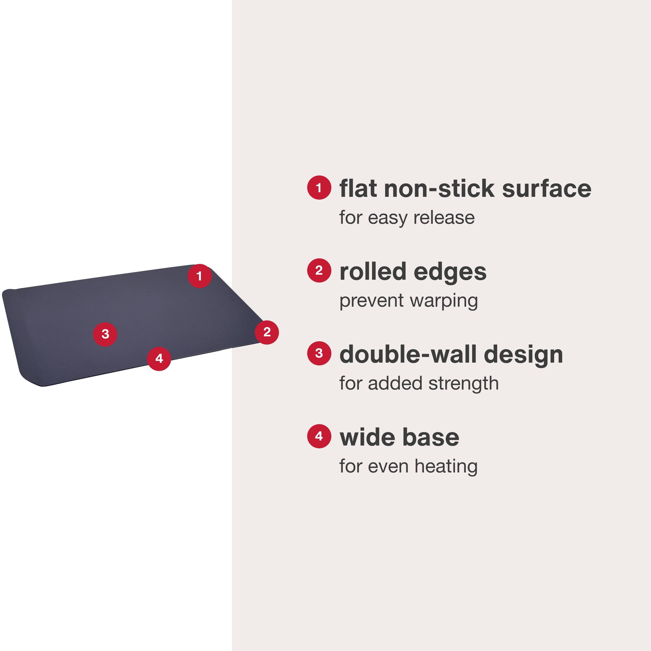Zyliss E980192 Non-Stick Baking Sheet | Carbon Steel | Dark Blue | Baking Tin/Bakeware/Roasting | Dishwasher Safe | 5 Year Guarantee