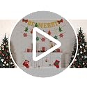 Gifloon Be Merry Christmas Banner - Holiday Decor for Mantle & Fireplace
